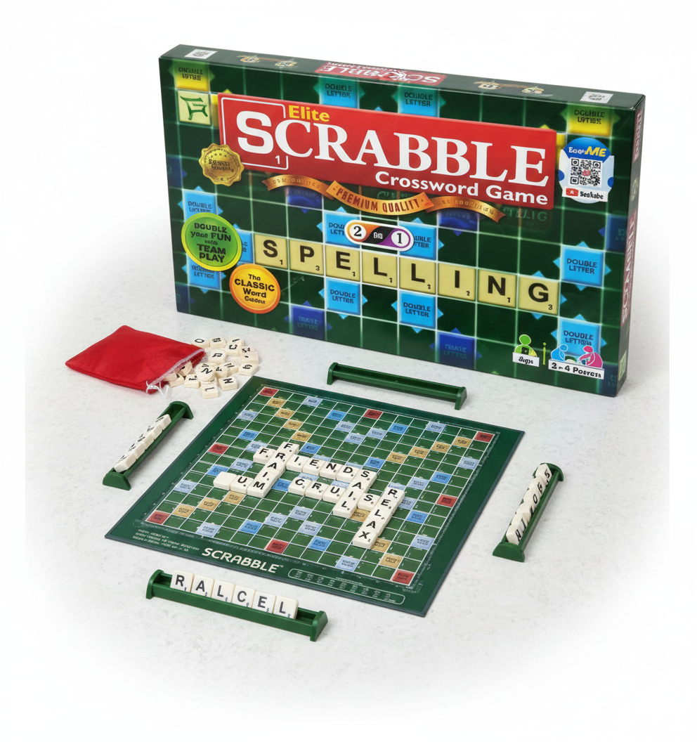 2-in-1 Scrabble & Ludo Game Set