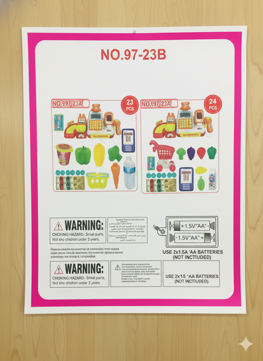 Cash Register Shopping Playset – Fun Supermarket Role