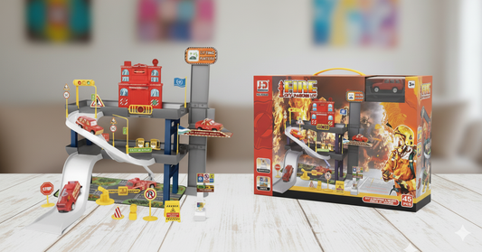 DIY Fire Safety Parking Lot Playset – Build, Rescue & Protect the City!