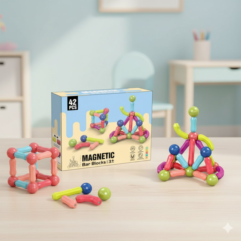 Magnetic Sticks Building Blocks Set | Creative STEM Construction Toy