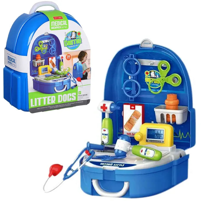 2 in 1 Kids Doctor Backpack Set