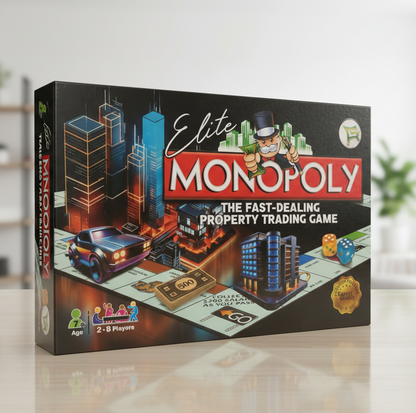 2-in-1 Elite Monopoly Ludo Board Game Set