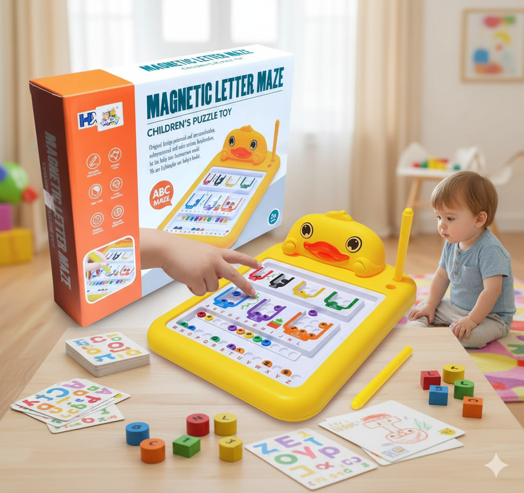 Magnetic Letter Maze – Duck Design ABC Puzzle Toy