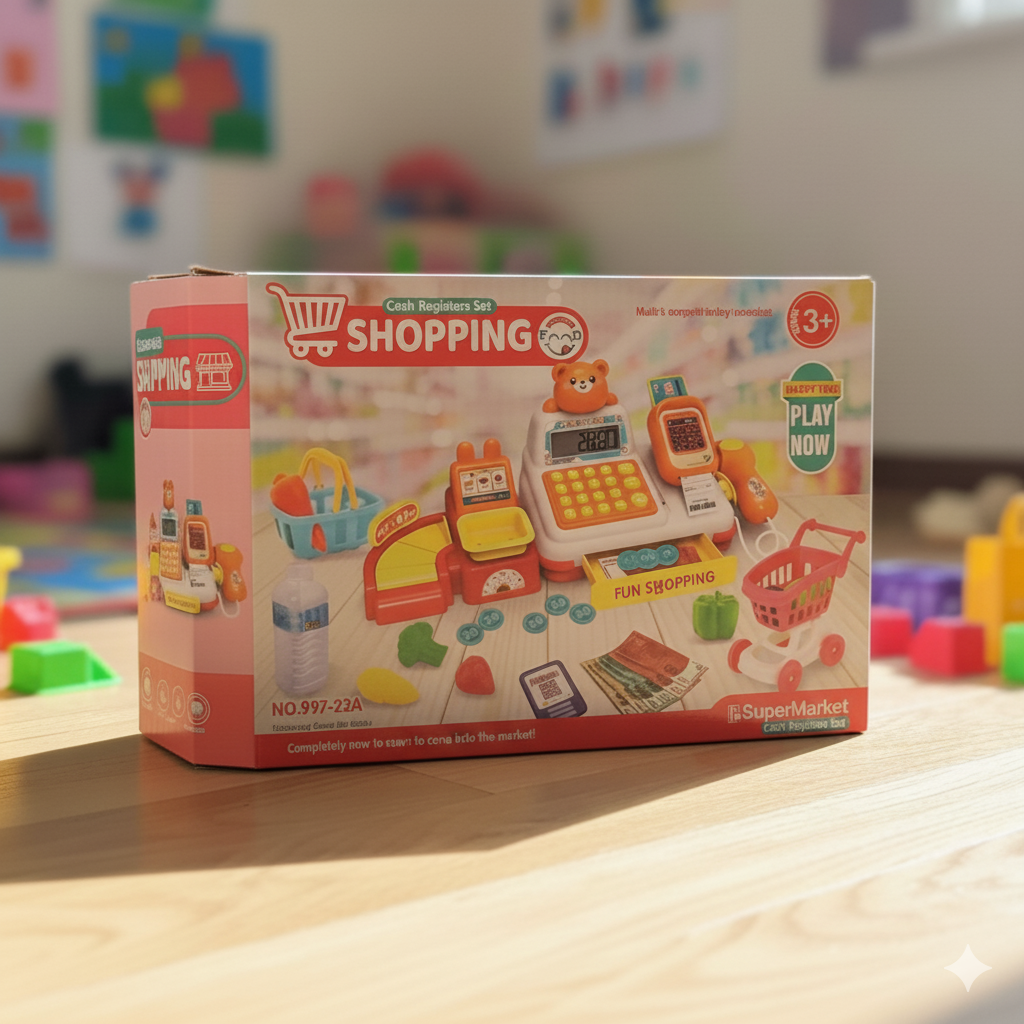 Cash Register Shopping Playset – Fun Supermarket Role