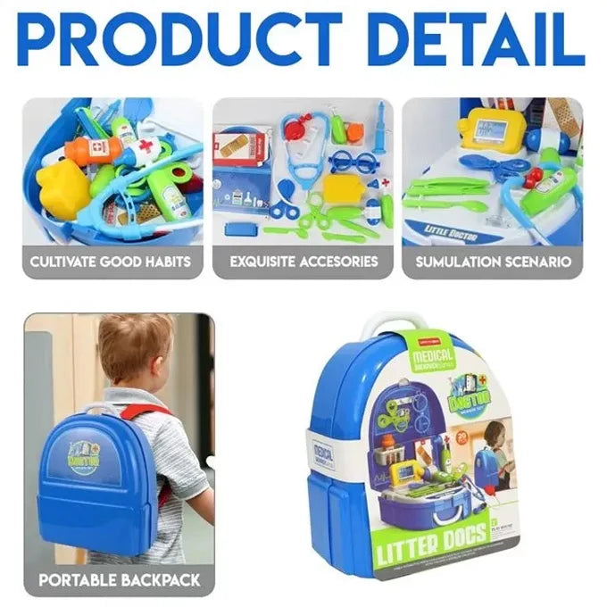 2 in 1 Kids Doctor Backpack Set