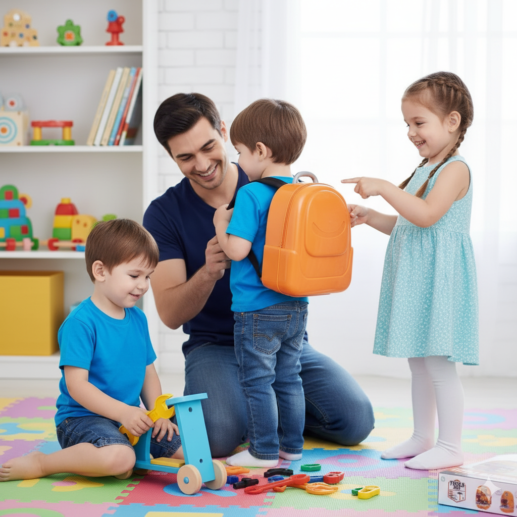 Junior Mechanic Bag with Colourful Tools Playset
