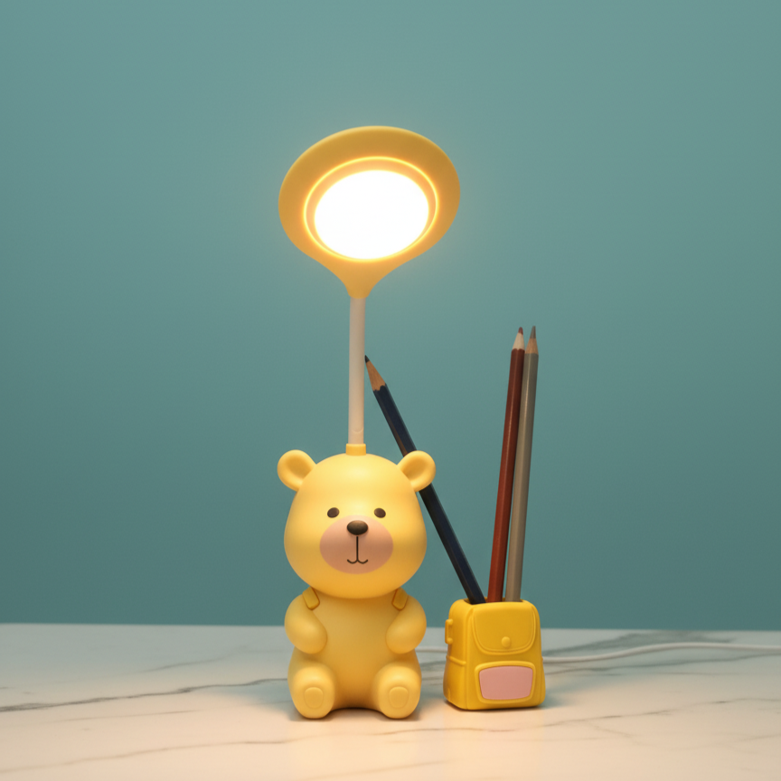 Cute Pooh Bear LED Study Lamp for Kids