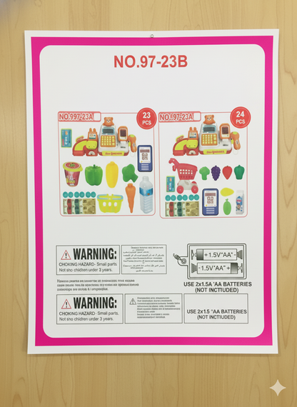 Cash Register Shopping Playset – Fun Supermarket Role