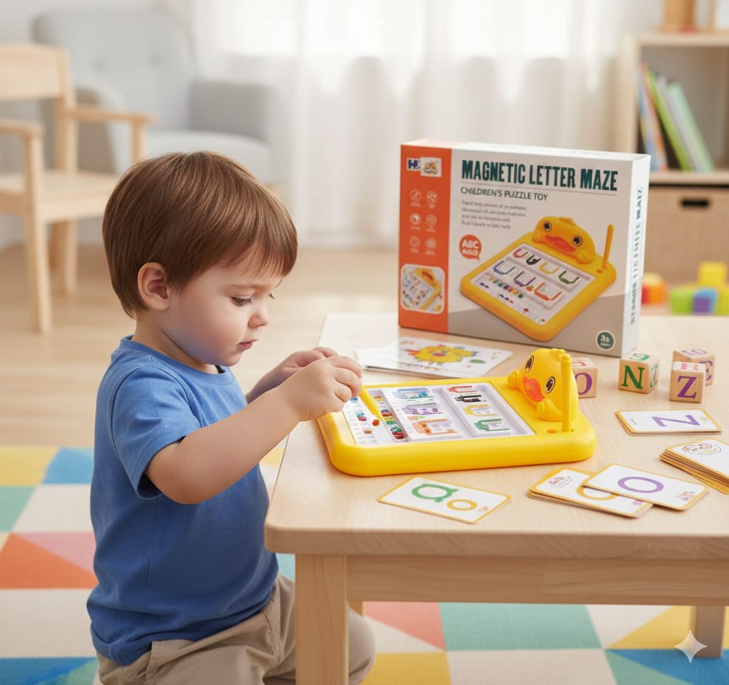 Magnetic Letter Maze – Duck Design ABC Puzzle Toy