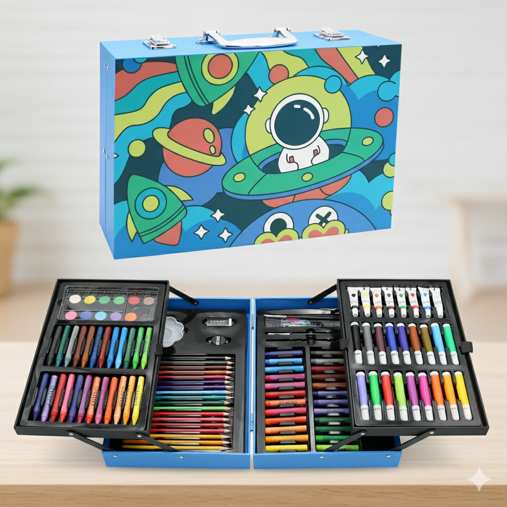 135-Piece Space-Themed Drawing & Art Set – Complete Creative Kit