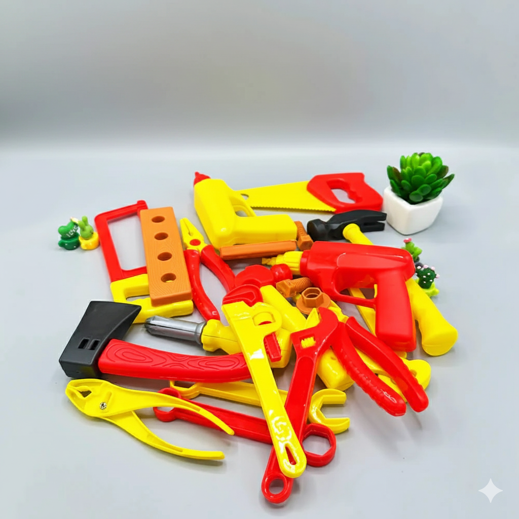 Junior Mechanic Toolkit with Colorful tools Playset